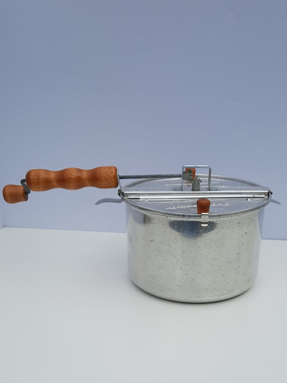 Whirley Pop Stovetop Popcorn Popper 6 Qt Aluminum Hand Crank USA Made